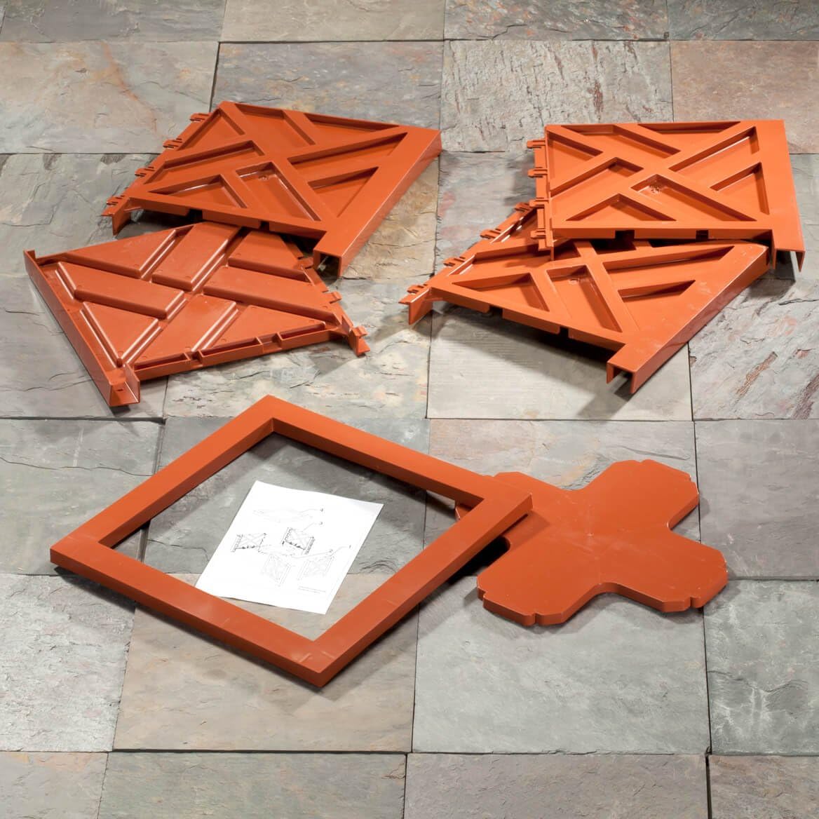 Miles Kimball Chippendale Planter Box, Terra Cotta – Plant Holder for Garden, Patio and Lawn – 14 ¾” sq. x 13 ¼ H Overall