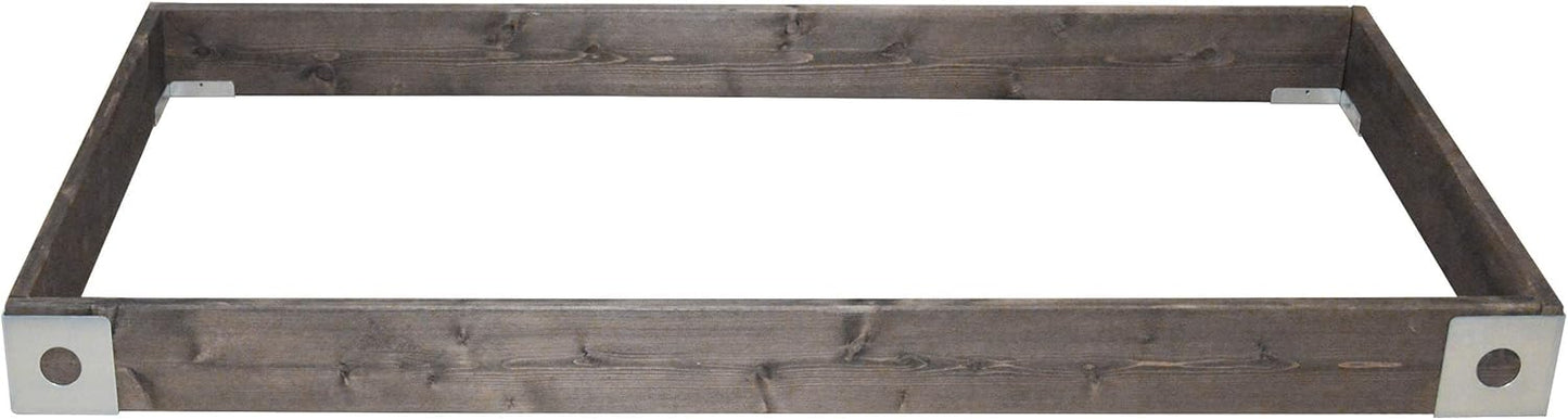 Red Cedar Wood Raised Vegetable Garden Bed - Amish Made in USA (5.5" Raised Bed with Decorative Corners, Gray Stain)
