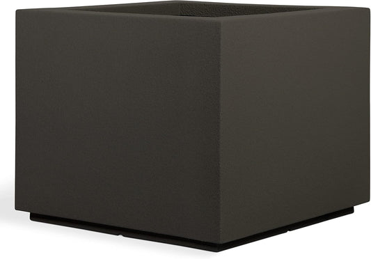 PolyStone Planters Monterrey 23 in. x 23 in. Brown Square Planter'