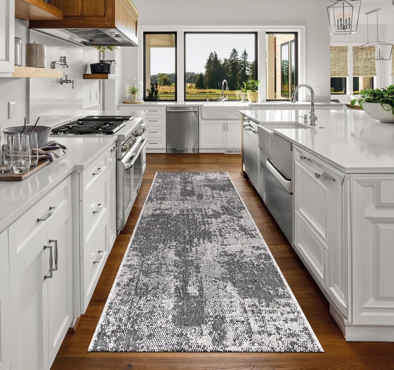 Keen Home Design Terrace Outdoor Runner Rug - 2x6 Washable Indoor/Outdoor Rug for Patio, Kitchen, Balcony, Beach, Garden, Deck and Porch, Size: 2'2"x5'7"