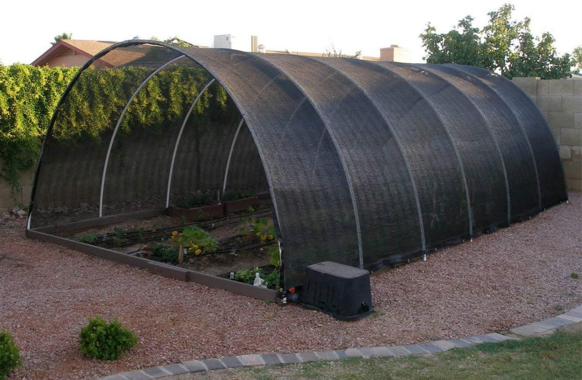 Agfabric 60% Greenhouse Shade Cloth Cover with Grommets 8’ X 12’, Black