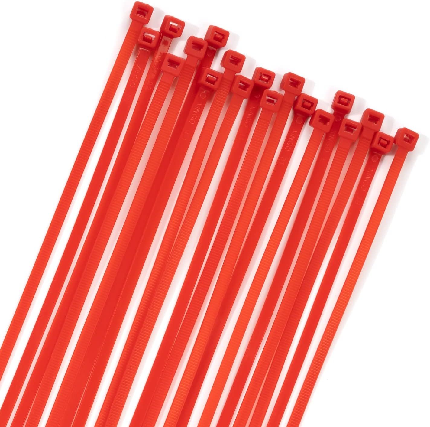 XINGO 100PCS Heavy Duty Cable Zip Ties, 6 Inch, Red, Self-Locking, Sturdy Nylon, 50 Pounds Tensile Strength