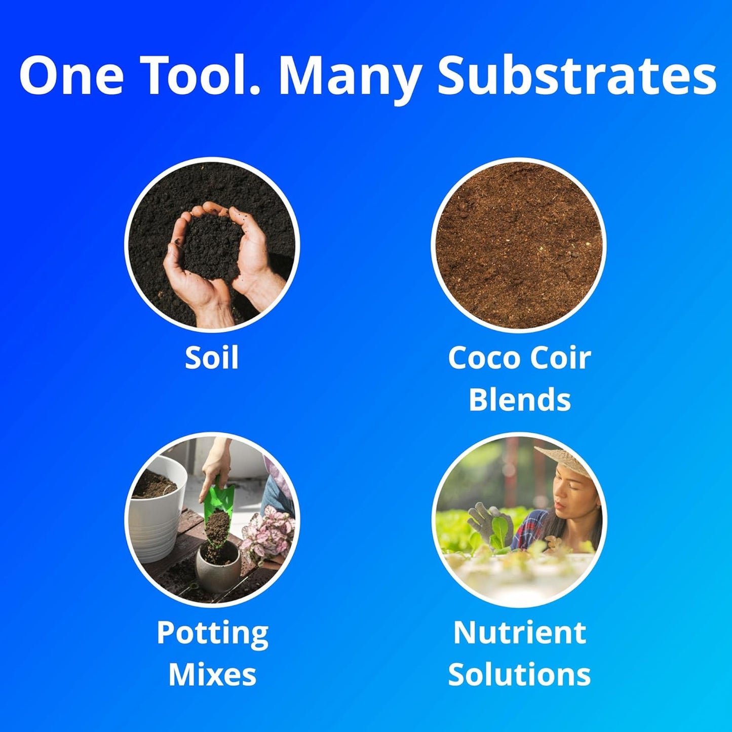 Bluelab Pulse Meter - Handheld Digital Soil Meter Measures Nutrients (TDS), Moisture & Temperature directly from the Root Zone - Grow Healthier Plants with Fast, Accurate Measurements