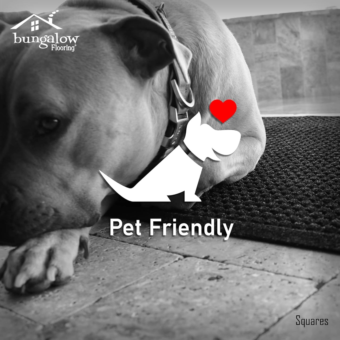 WaterHog Indoor/Outdoor Door Mat, 3' x 5', Made in USA, Durable & Skid-Resistant Front Door Rug, Decorative, Water-Trapping & Heavy-Duty Entryway Floor Mat For Your Home, Boxwood Collection, Bluestone