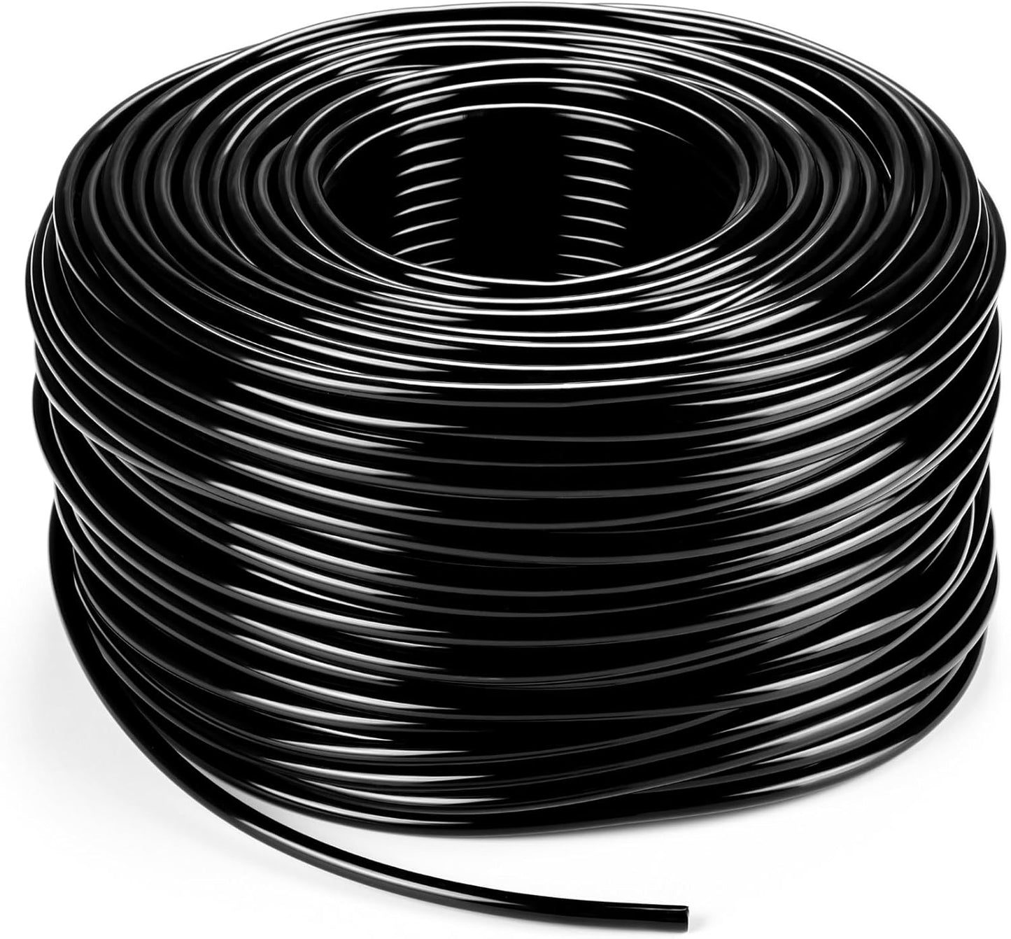 200FT 1/4 inch Drip Irrigation Tubing Blank Distribution Garden Watering Tube Line for Drip Irrigation Parts and Drip Systems, Black