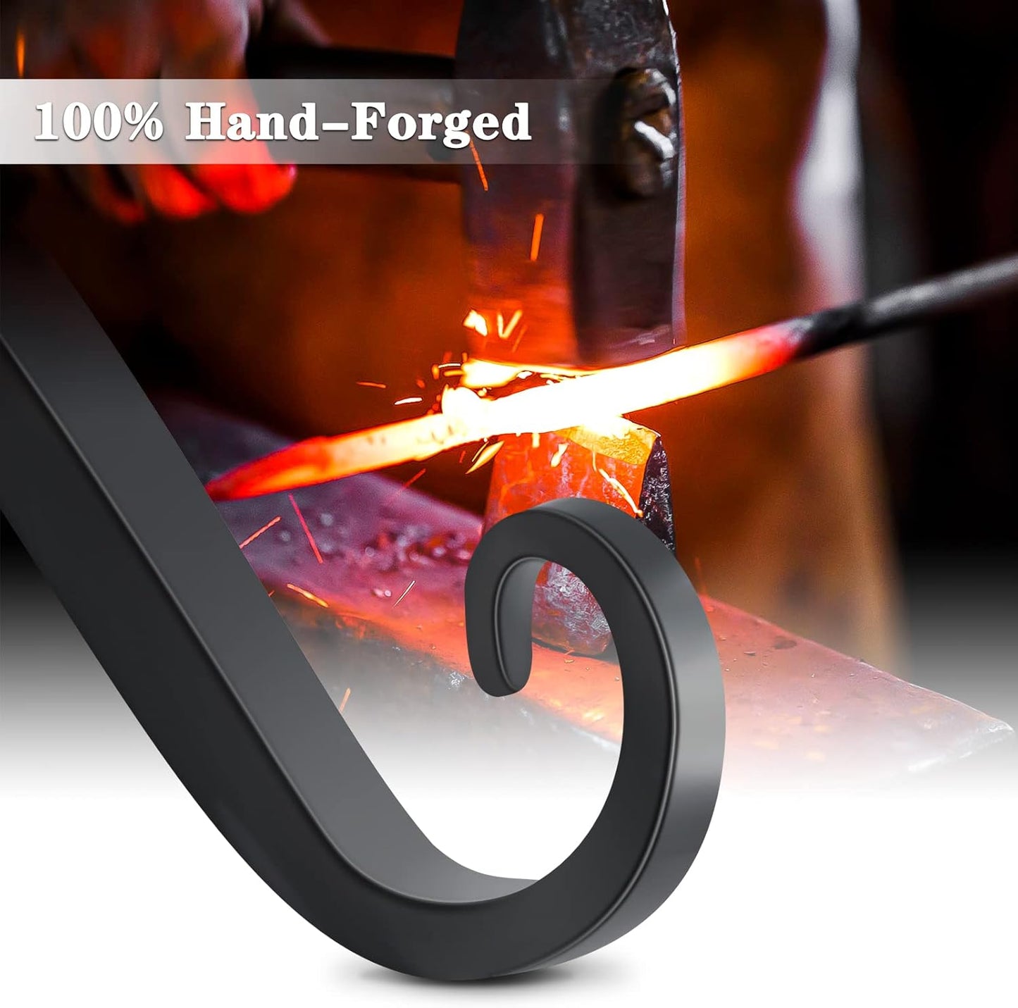 Gtongoko 2 Pack 14 Inch Plant Hangers Outdoor Metal, Plant Hooks for Wall Indoor, Outdoor Hooks for Hanging Bird Feeders, Plant Bracket, Lanterns, Wind Chinme, Black