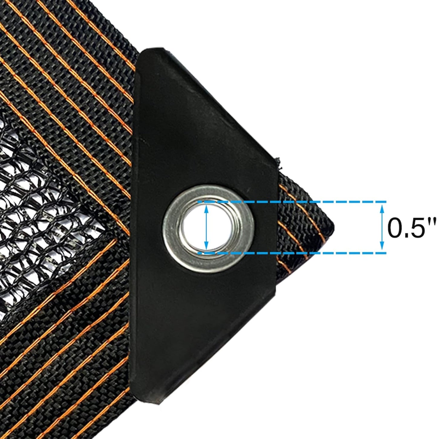 winemana 50% Black Shade Cloth, 6.6 x 10 FT Durable Mesh Tarp with Grommets, Garden Sunblock Shade Cloth Shading Antifreezing for Plants Cover, Greenhouse, Barns Kennel, Patio, Tomatoes