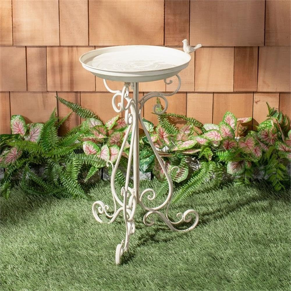 SAFAVIEH PAT5024A Outdoor Collection Ashlan Pearl White 29-inch Bird Bath