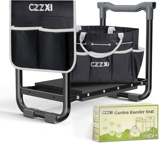 Garden Kneeler and Seat, Wider and Thicker Kneeling Pad Heavy Duty Gardening Stool with Gardening Tool Pouch and Bag, Garden Bench/Chair Gifts for Women, Seniors