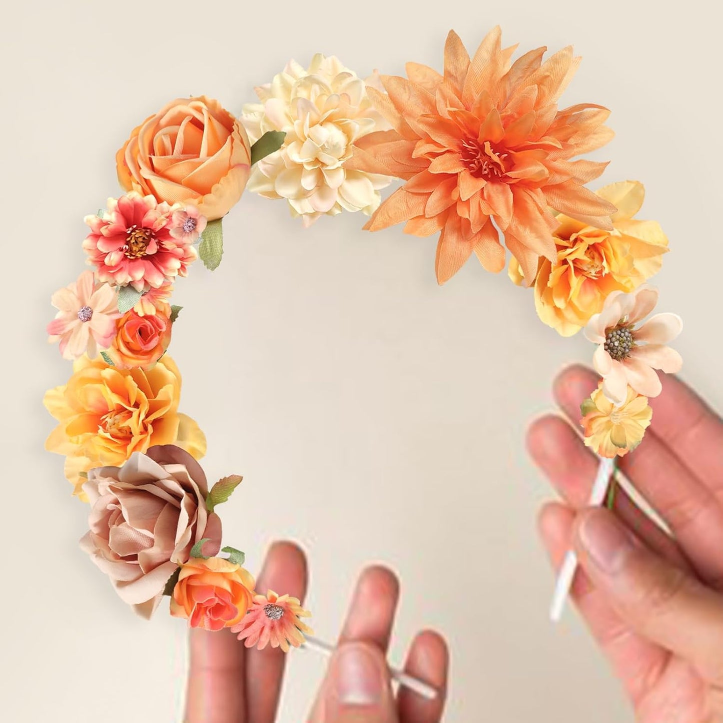 YYHUAWU Faux Flower Heads Mini Artificial Flower Heads Fake Peony Daisy Rose Flowers Multicolor Small Silk Daisy Flower Heads for Craft Garland Wedding Party DIY Home Decoration