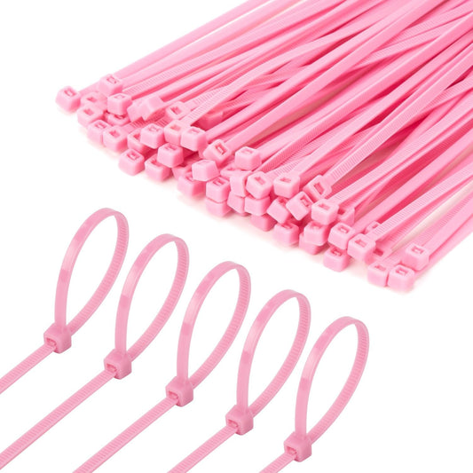 6 Inch Pink Zip Tie 1000 PCS, 18 Lbs - Small to Medium Zip Tie, Nylon PA66 UV Resistant Cable Tie for Indoor and Outdoor Use - Ideal for bundling and securing objects