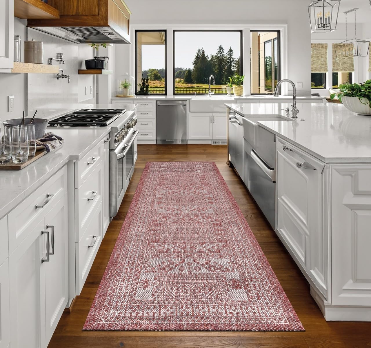 Keen Home Design Terrace Outdoor Runner Rug - 2x12 Washable Indoor/Outdoor Rug for Patio, Kitchen, Balcony, Beach, Garden, Deck and Porch, Size: 2'2"x11'10"