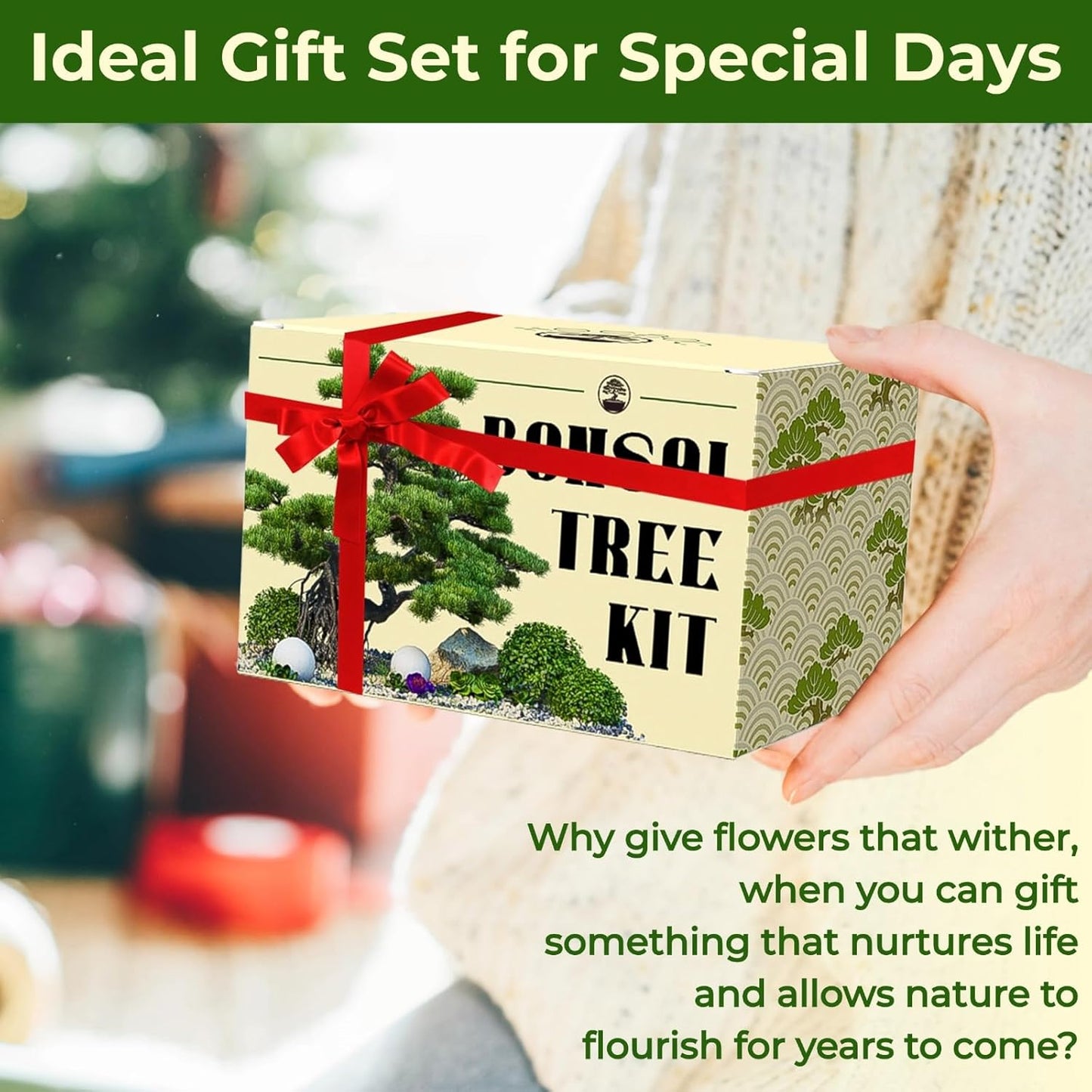 Premium Bonsai Tree kit - 10 Types Bonsai Tree Growing Set for Starter with Soil, Pots, Scissor, Plant Makers, Grow Greenery Indoor, Beginner Planting Kit Plant Gifts