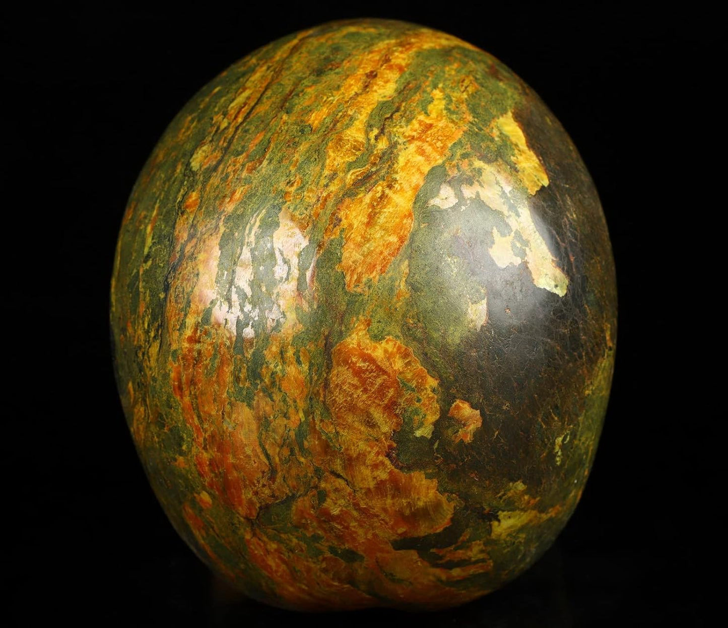 Skullis 5.1”Orpiment Crystal Skull, Hand Carved Gemstone Fine Art Sculpture, Reiki Healing Stone Statue.2551