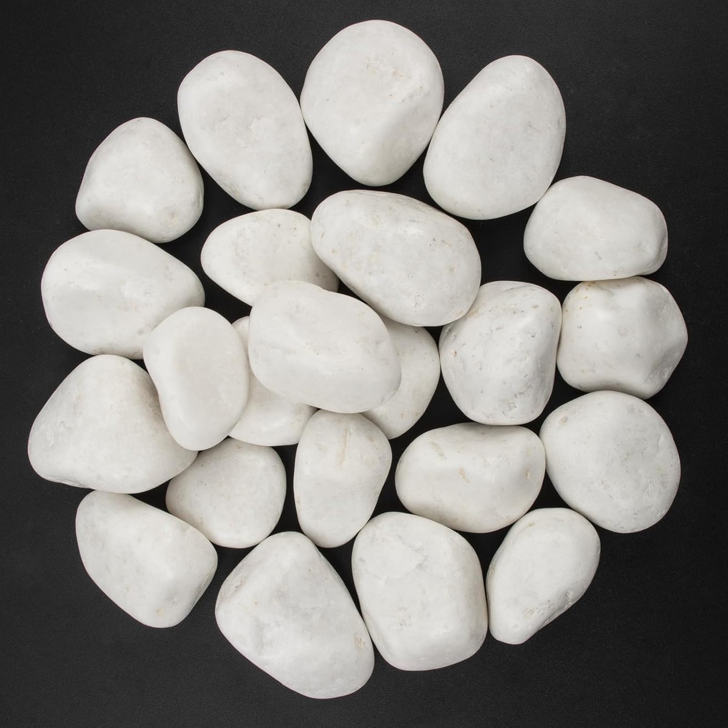 10lbs White Natural River Rocks, Polished Pebbles for Plants Garden, 2-3 inch Decorative White Stones, Ideal for Fish Tank, Vases, Crafting, Home Decor and Garden Landscaping Rocks