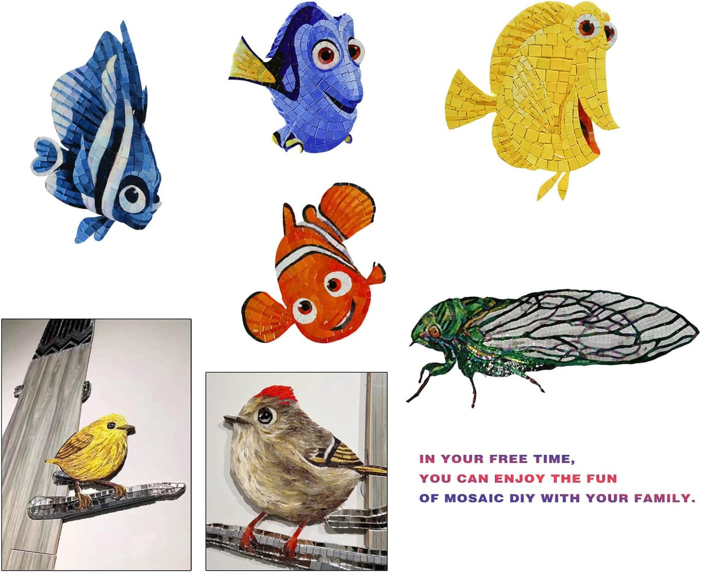 SMEIINIK 1.1lb Bulk Single Iridescent Color Mosaic Tiles for Crafts, Glass Mosaic Pieces for Mosaic Puzzles, Stained Glass Tiles for Mosaic DIY, Mosaic Making Supplies(AJ83+3-23)