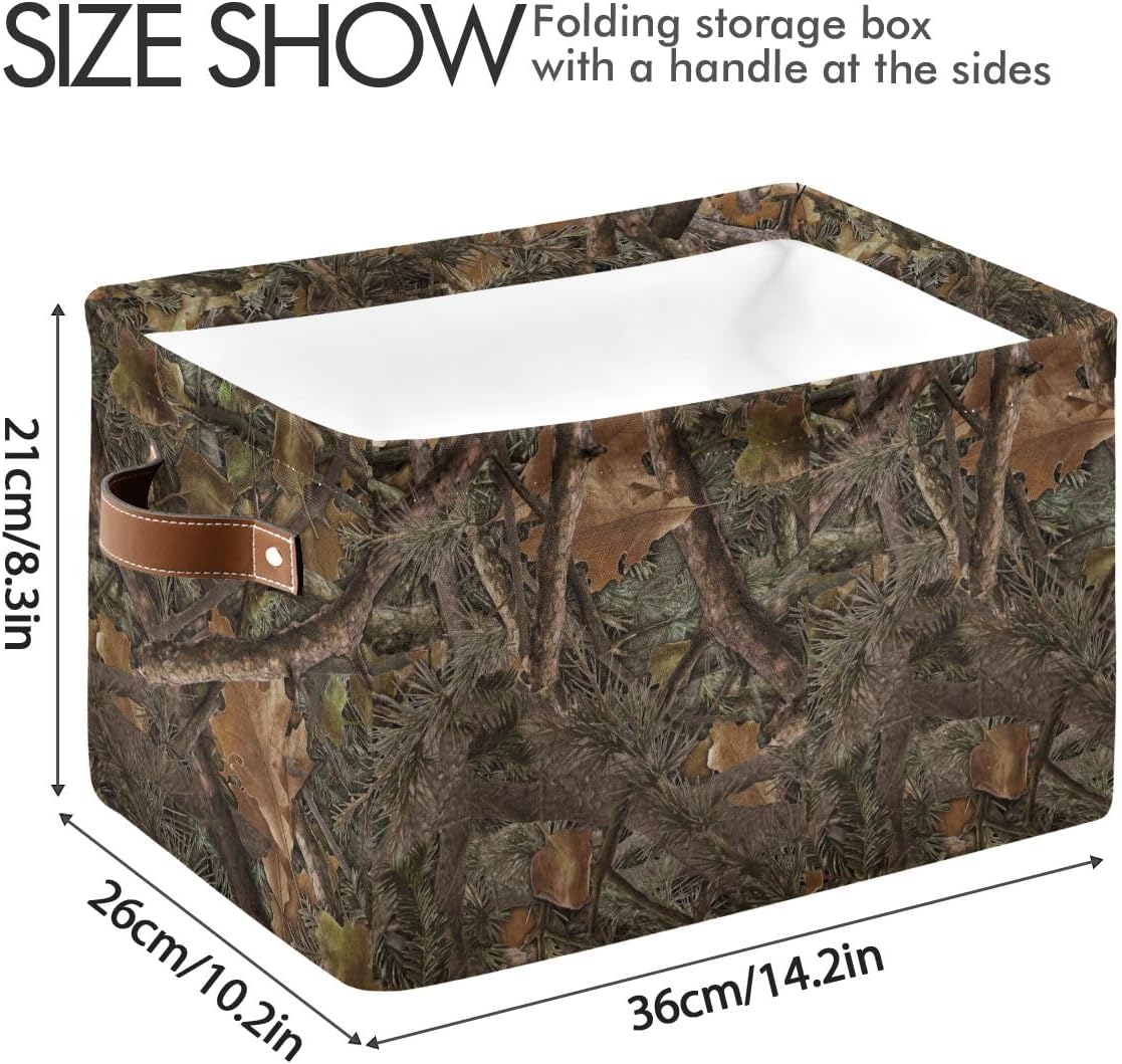 Camouflage Rectangular Storage Basket Organizer Bin Shelf Baskets For Clothes Gifts For Home Office Dorm
