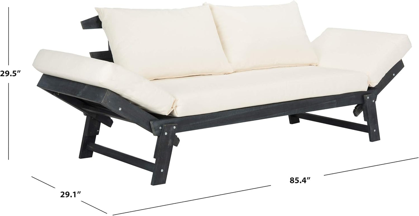 SAFAVIEH PAT6745A Outdoor Collection Tandra Grey Modern Contemporary Daybed Day Bed