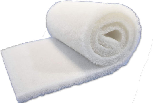 Beige Coarse Filter Media, 2" Thick, 24" x 56" Roll, Perfect for Aquariums, Ponds or Water Gardens, Made in USA