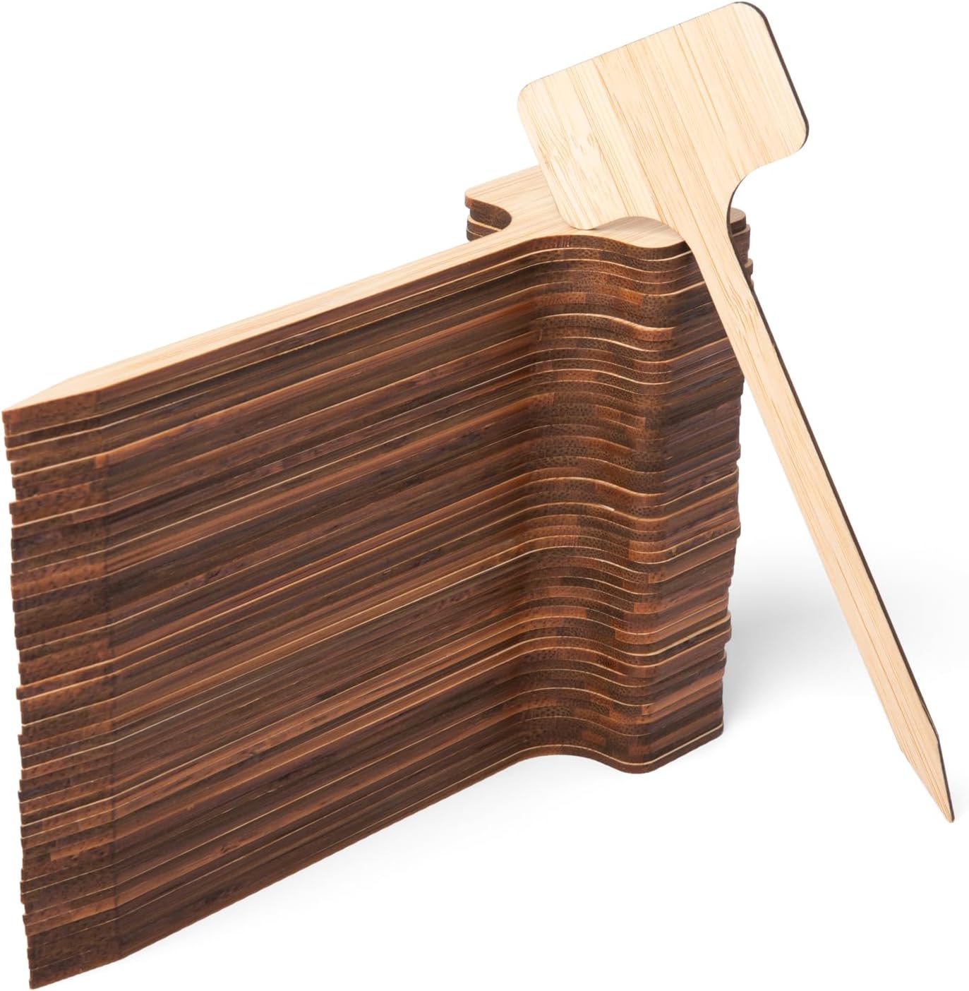 Bamboo Plant Stakes, 50pcs, Extra Long Plant Labels (2.25" x 1.5" x 7"), Bamboo Garden Signs, 50 pcs Plant Tags, Plant Identifications Stakes, Plant Markers