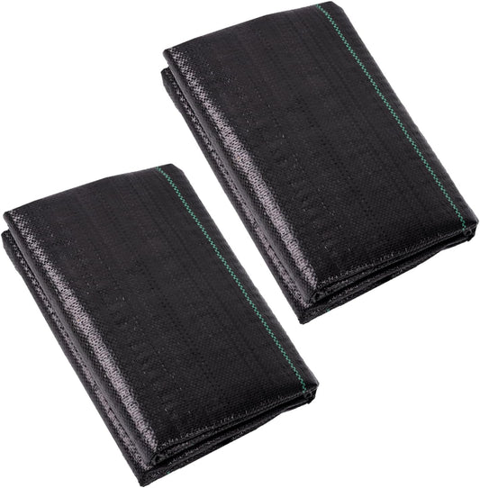 2.4oz-2 Pack 3x50FT Weed Barrier Landscape Fabric - Durable Weed Block Gardening Ground Cover Mat, Woven Geotextile Fabric for Underlayment, Commercial Driveway Stabilization, Weed Control Cloth