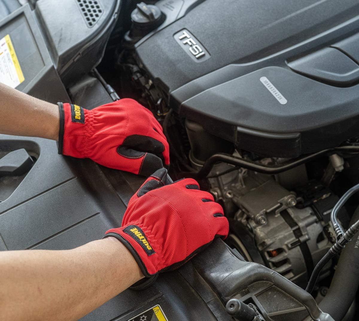 DULFINE High Performance Work Gloves For Men(3 Pairs Pack), High Dexterity Touch Screen For Multipurpose,Excellent Grip (Extra Large)