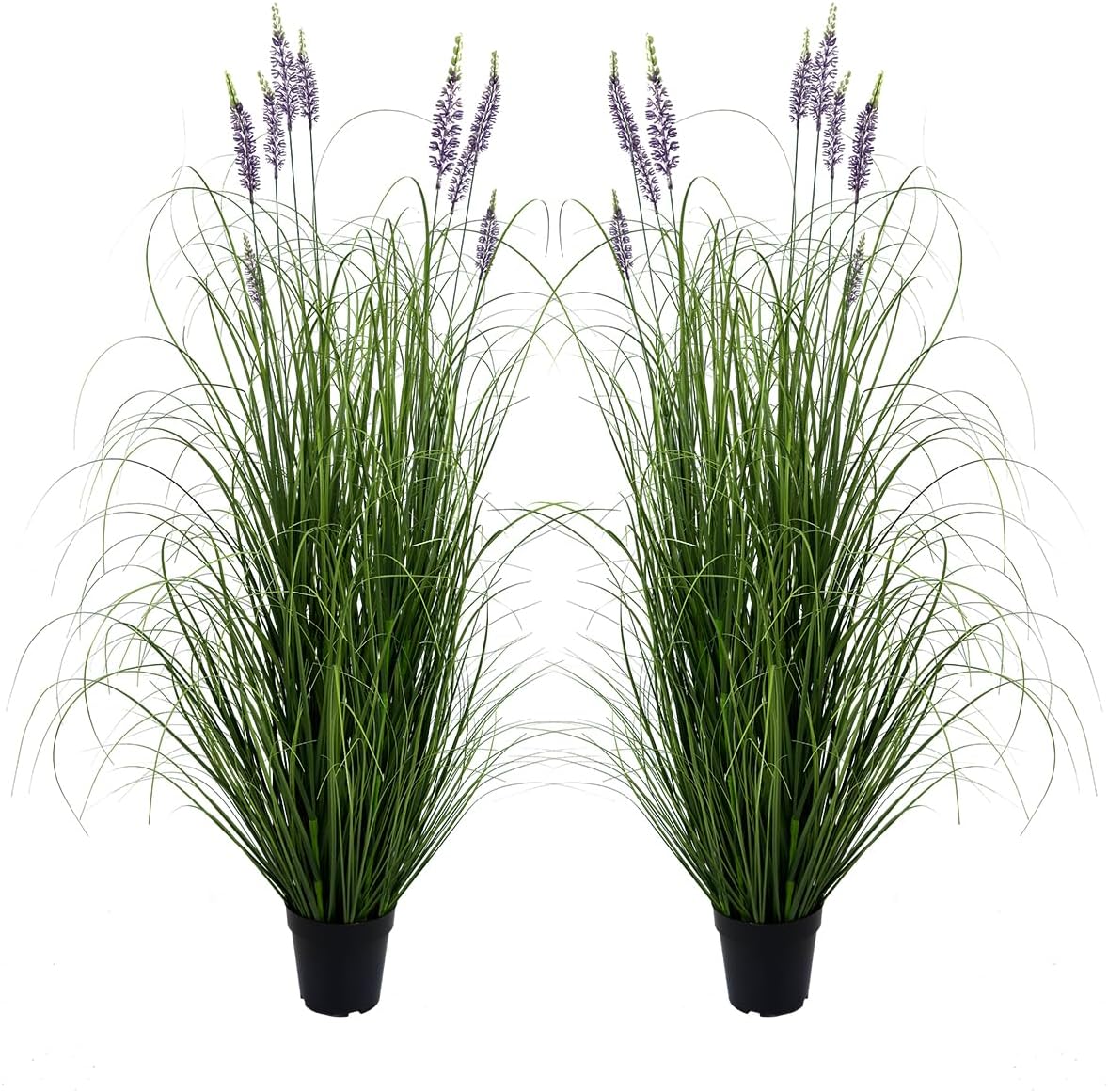 Artificial Plant 5ft(2pack) Tall Artificial Lavender Plant,Faux Plants Indoor Home Decorative Artificial Plants & Flowers in Pot Fake Plant, House Plant Indoor