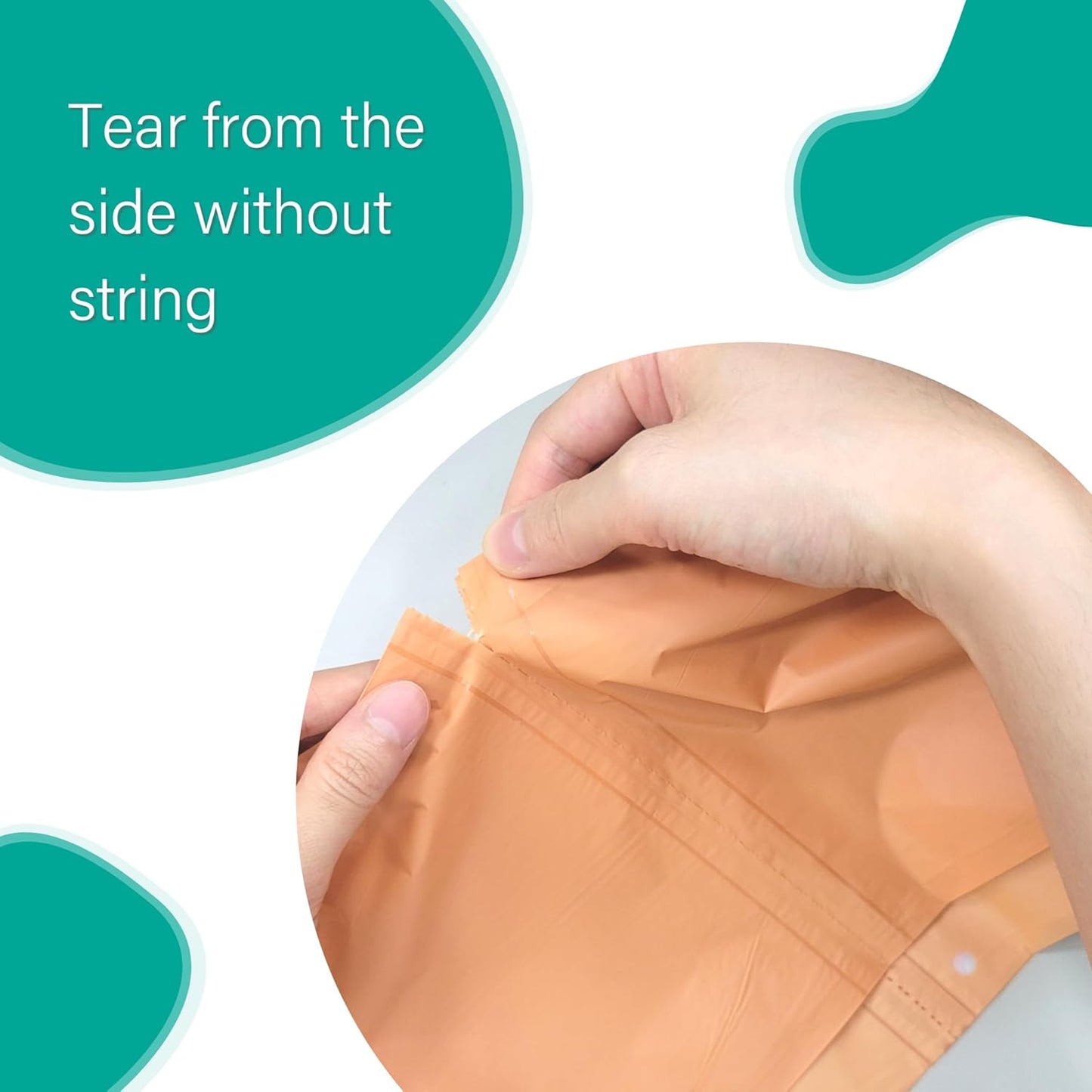 Compostable Trash Bags 13 Gallon, Drawstring Bin Bags, Heavy Duty Waste Bags, Extra Thick, Certified US BPI ASTM D6400, 49.2 Liter, 30 Counts