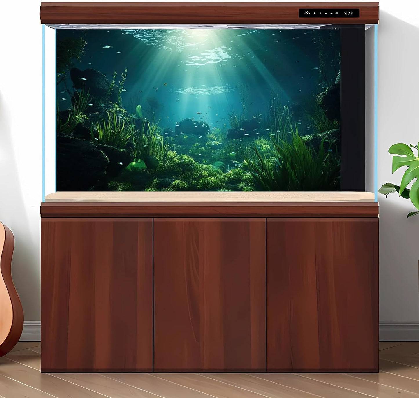 Underwater Fish Tank Background Under The Sea Aquarium Background Ocean Floor Aquatic Plants Fish Tank Backgrounds Deep Sea Sunray Tropical Aquarium Fish Reptile Tank Backgrounds 24x16in
