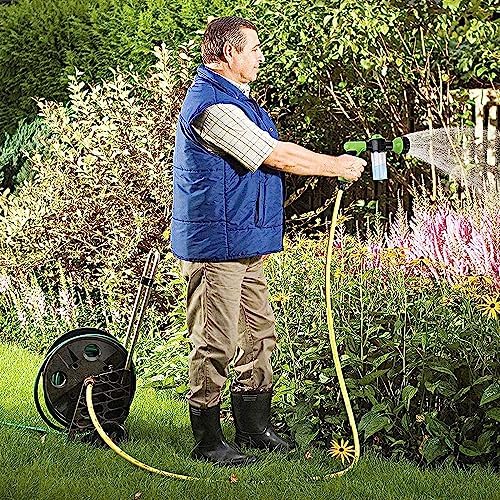 Garden Hose Nozzle, High Pressure Spray Gun Nozzle, 8 Spray Patterns for Watering Plants, Lawn, Patio, Cleaning, Showering Pet with 3.5oz/100cc Soap Dispenser Bottle