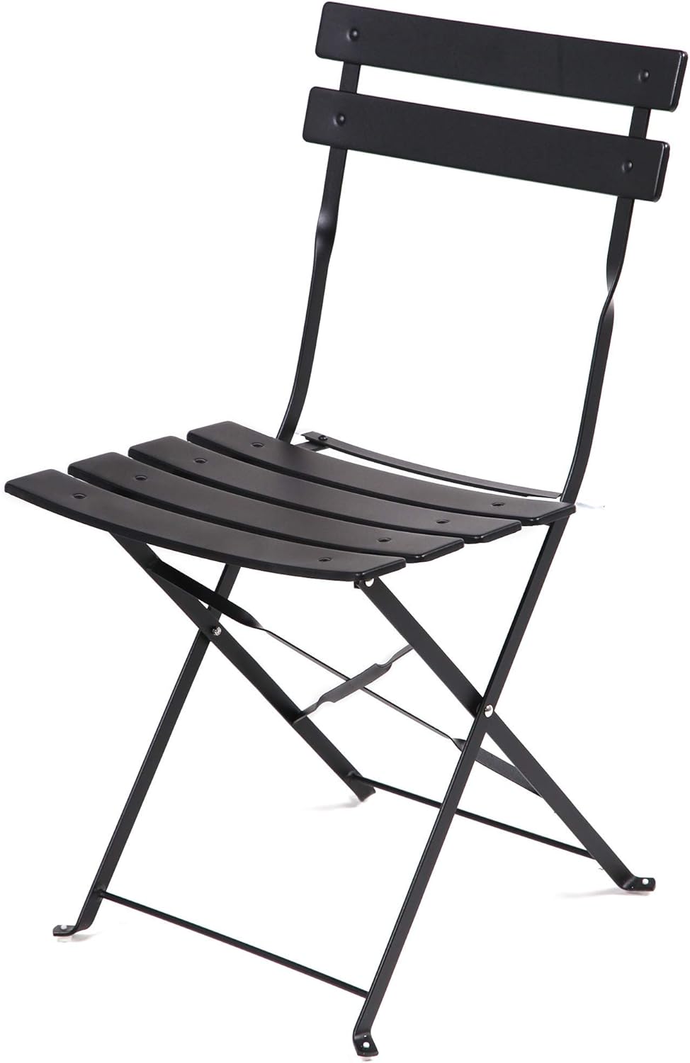 Grand patio Premium Frame Patio Bistro Set, Folding Outdoor Patio Furniture Sets, 3-Piece Patio Set of Folding Patio Table and Chairs, Black