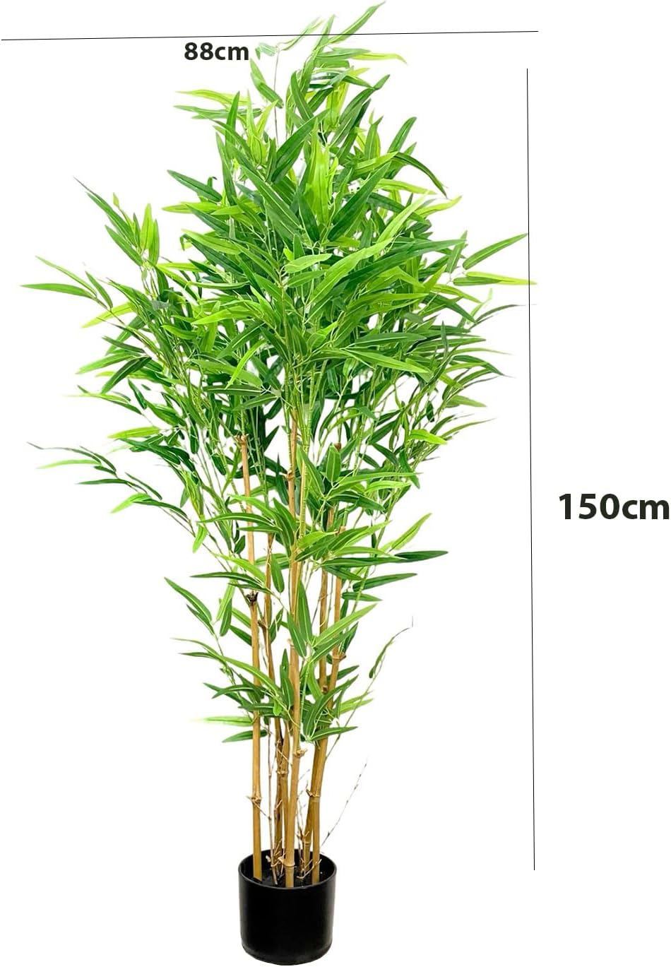 Happygrill Artificial Bamboo Tree, Greenery Plants in Nursery Pot, Decorative Fake Trees Artificial Trees for Home Decor Indoor,Office, Entryway, 5Ft High
