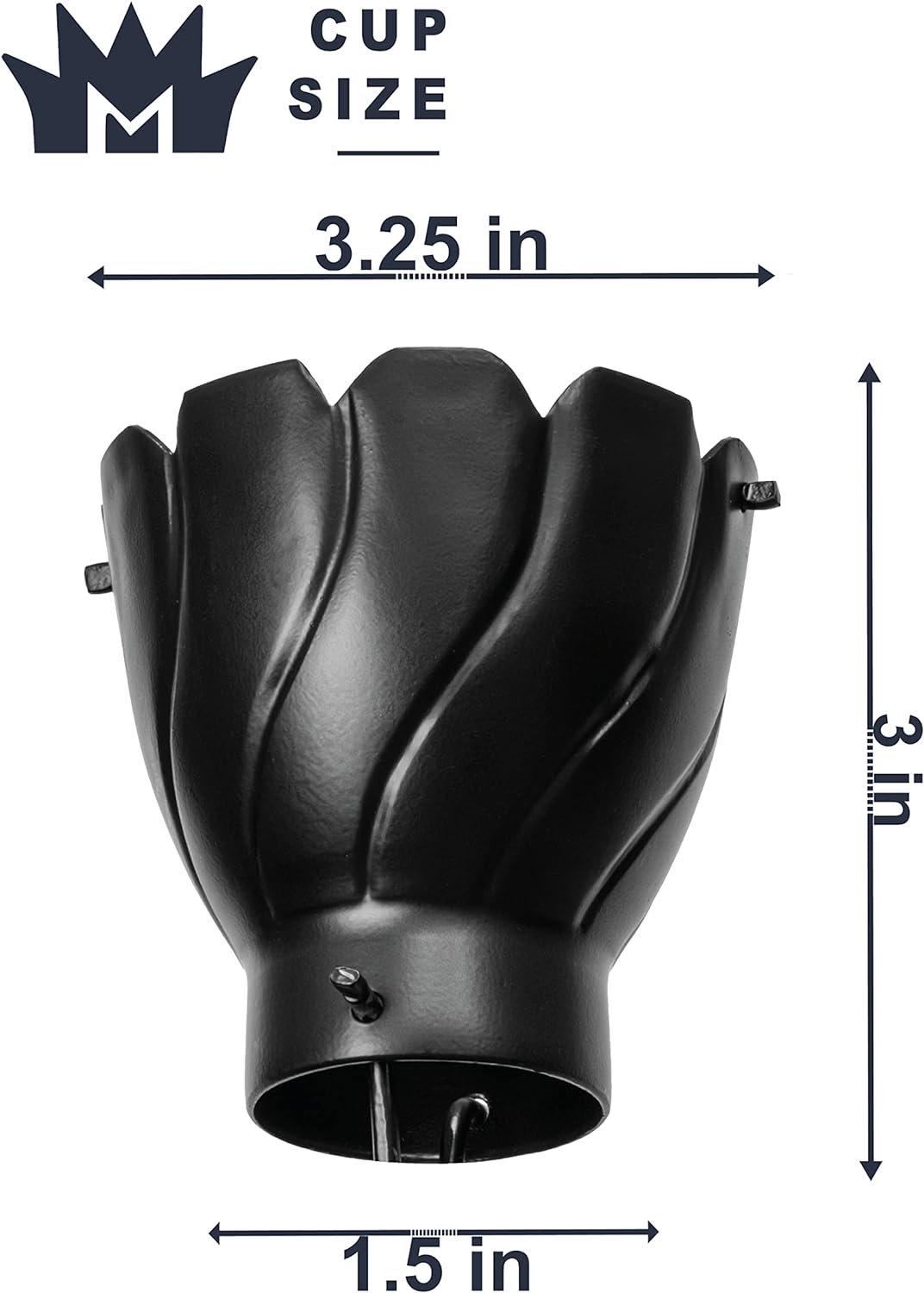 Monarch Rain Chains Aluminum Akira Rain Chain, 8.5 ft Black Powder Coated Aluminum Decorative Rain Catcher Chain for Gutters, Black Aluminum Rain Gutter Replacement Downspout