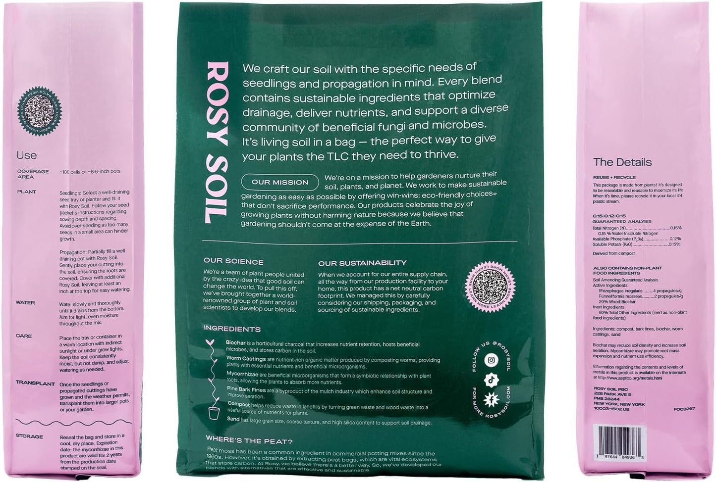 Seedling Seed Starter Soil Mix - Peat-Free Organic Potting Mix for Seeds, Cuttings, Microgreens- Enriched w/Worm Castings, Root-Boosting Biochar, Less Prone to Gnats for Germination & Propagation- 4qt