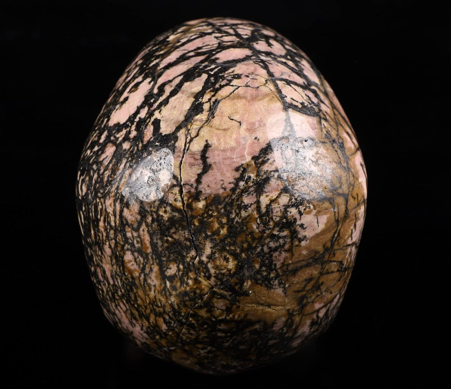 Skullis 5.0" Pink Rhodonite Super Crystal Skull, Hand Carved Gemstone Fine Art Sculpture, Reiki Healing Stone Statue.411 Z8