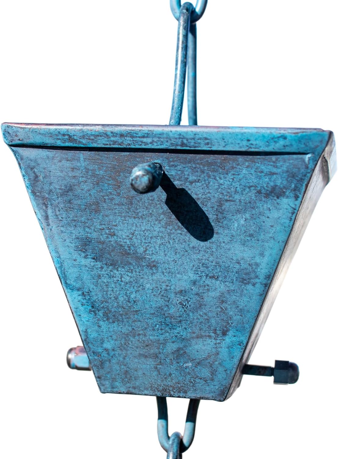 Nutshell Stores Medium Square Cups Rain Chain - Patina - 10 Feet