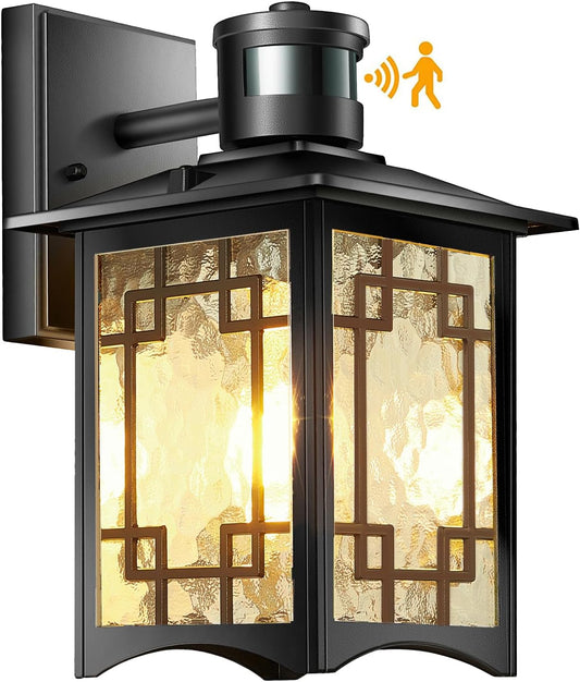 Dusk to Dawn Motion Sensor Light, Outdoor Light Fixture, Aluminum Wall Sconce Lighting, Front Porch Light, Exterior Lights for House Patio, Outside Lights, Wall Mount Anti-Rust Lantern