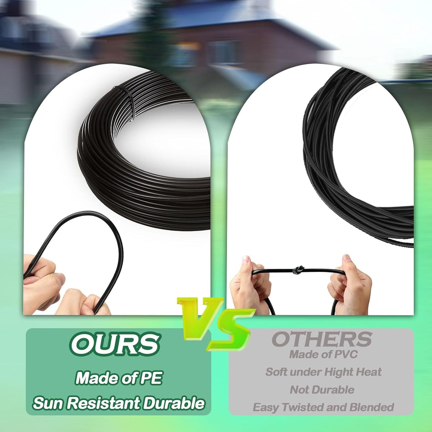 Drip Irrigation System - Irrigation System for Garden w/ 1/4" & 1/2" Fast-Lock Tubing - Adjustable Nozzles & Sprinklers Garden Watering System(164FT Kits)