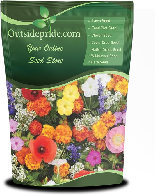 Outsidepride Deer Proof Wildflower Seed Mix - 1 lb. Colorful Blend of Easy to Grow, Drought-Tolerant Annual & Perennial Wildflower Seeds for a Deer-Free,Vibrant Meadow & Pollinator-Friendly Garden