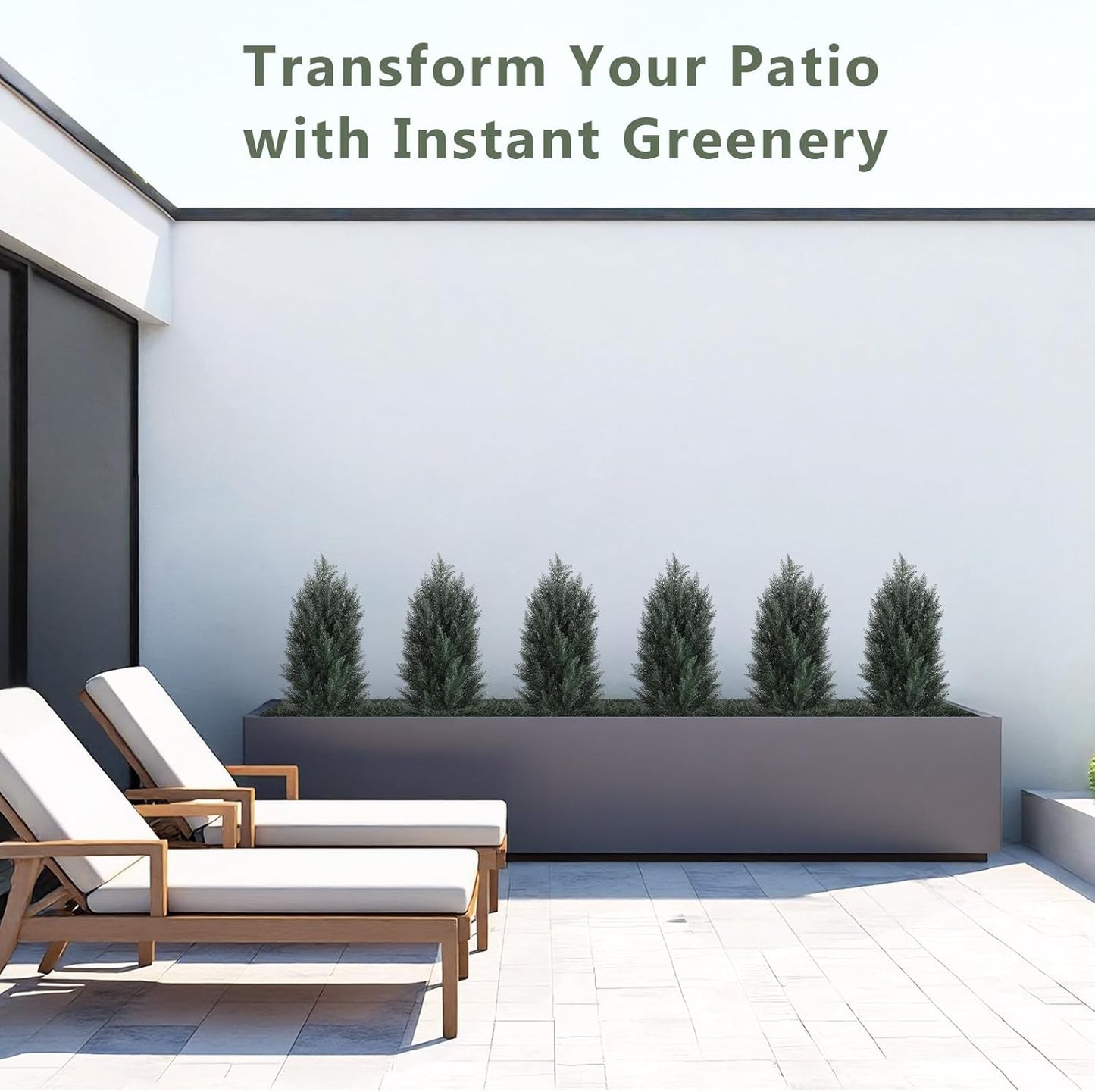 THE BLOOM TIMES 3ft Topiary Trees Artificial Outdoor 2 Pack – UV Resistant Faux Cedar Pine Cypress Bushes and Shrubs, Fake Potted Plants for Front Porch Outside Planter Patio Decor, Set of 2 (3 Foot)