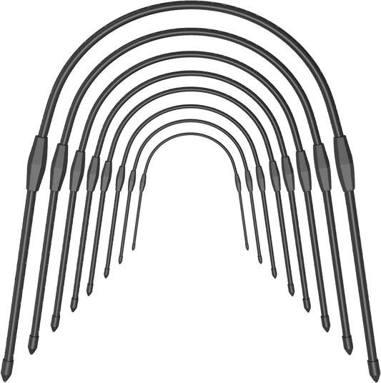 FOTMISHU 8pcs Garden Hoops for Raised Beds, 23.6" x 25.6“ Greenhouse Hoops for Cover Garden Netting, Rust-Free Garden Tunnel, Reuseable Gardening Supplies for Plants (8pcs M- 23.6" x 25.6“)