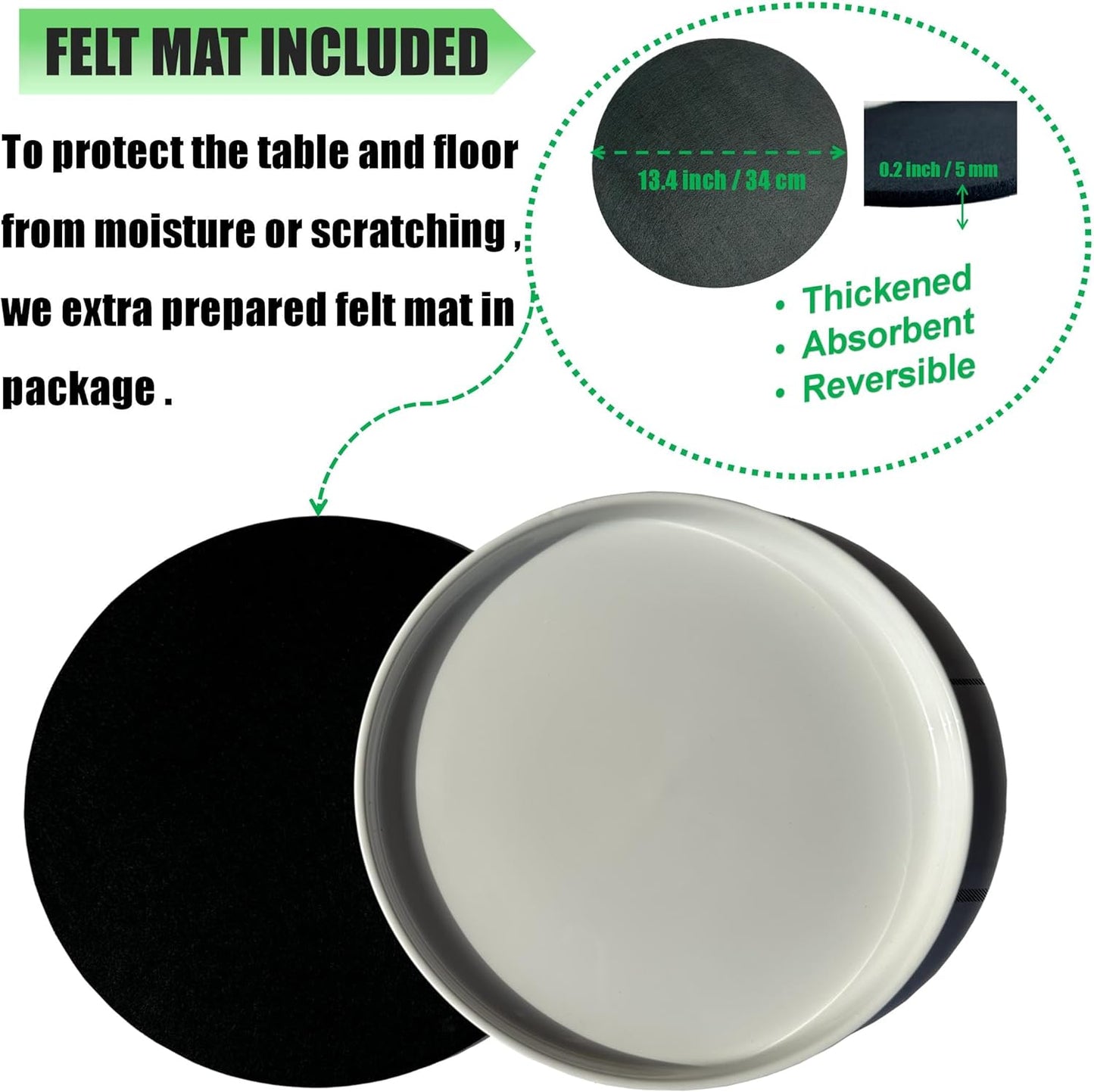 Ceramic Plant Saucer Pot Tray White 2pcs-12 Inch, Planter Saucers 4 5 6 7 8 9 10 11 12 Inch for Indoors Outdoor, Durable Sturdy Flower Drainage Tray for Glazed Pots Base (12.5 Inch-2-White)