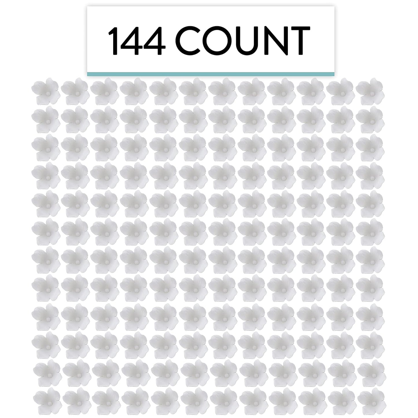 Global Sugar Art Hydrangea Blossom Edible Sugar Cake Flowers, White Unwired, 36 Count by Chef Alan Tetreault