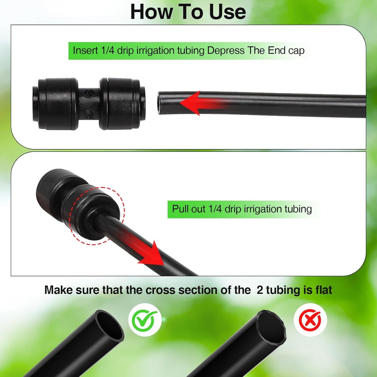MIXC 20 Pack 1/4" Drip Irrigation Coupling Connectors, Quick Connect Drip Line Connectors for 1/4 Inch Irrigation Tubing, Leak Free Irrigation Tubing Connectors for Garden Sprinkler System.