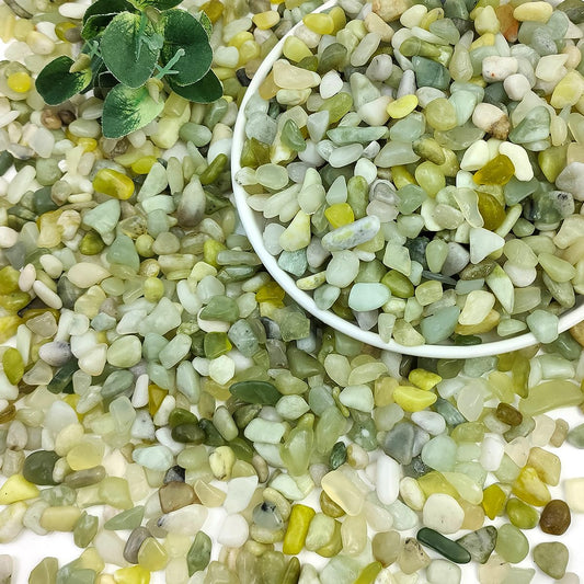 5LB Succulent Jade Pebbles, 3/8 Inch Natural Decorative Polished Stones, River Rocks for Vase, Flowerpot, Indoor and Garden Decoration