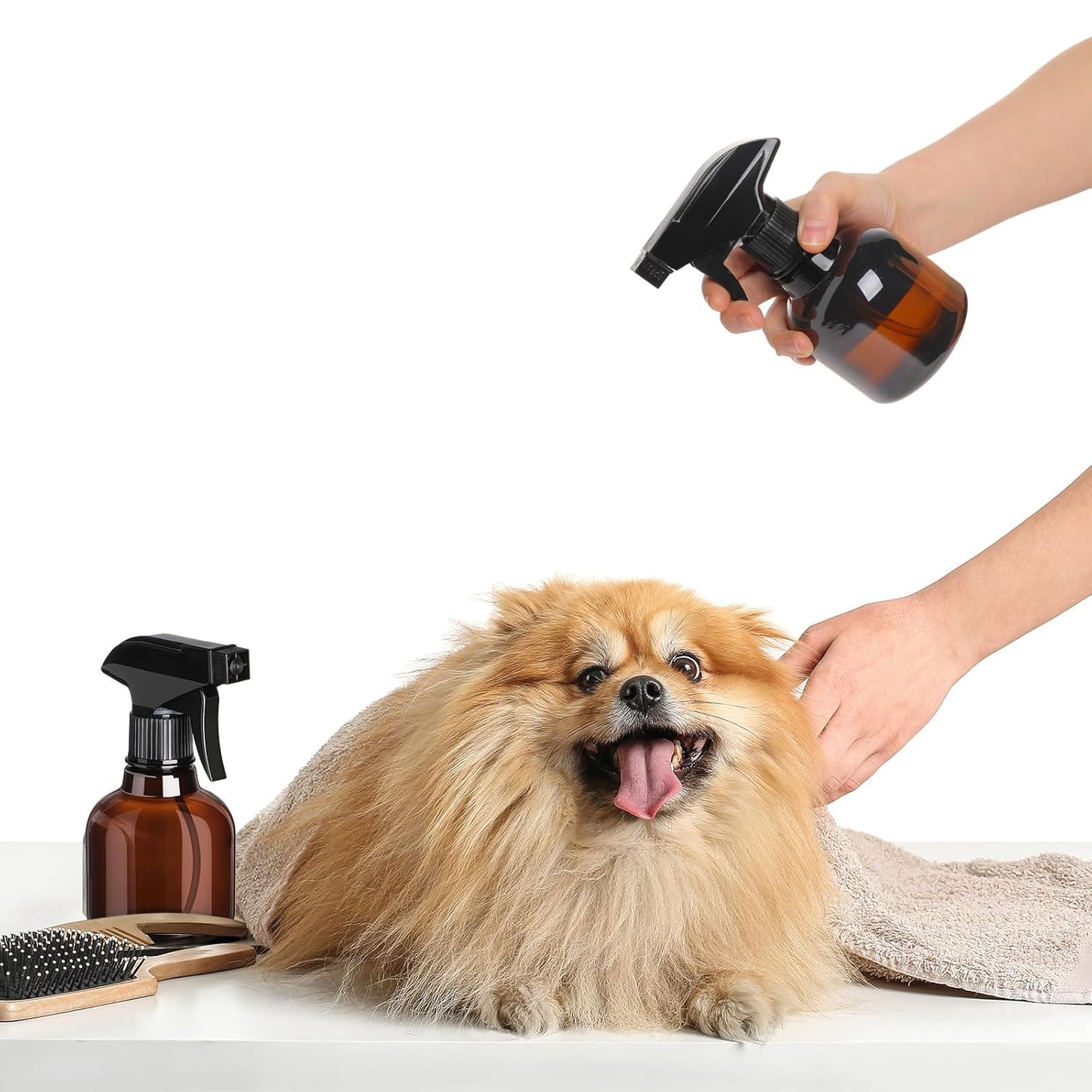 Jinei 24 Pcs 8 oz Empty Plastic Spray Bottle with Trigger Sprayers Pet Adjustable Head from Fine to Stream Refillable for Hair Plants Cooking Pets, No Leakage(Black)