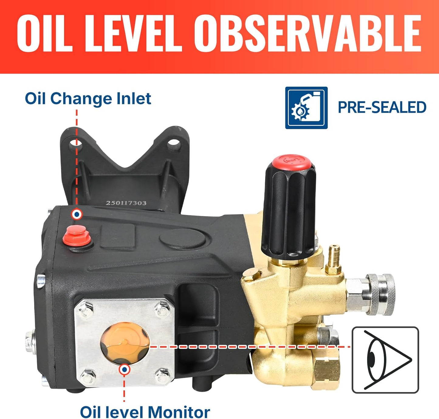 YAMATIC Horizontal Triplex Plunger Pressure Washer Pump 1" Shaft 4000 PSI 4 GPM, Replacement for Simpson AAA 90034, 90039,90038, Honda GX340, GX390, GX270 for Industrial Gas Powered Washers