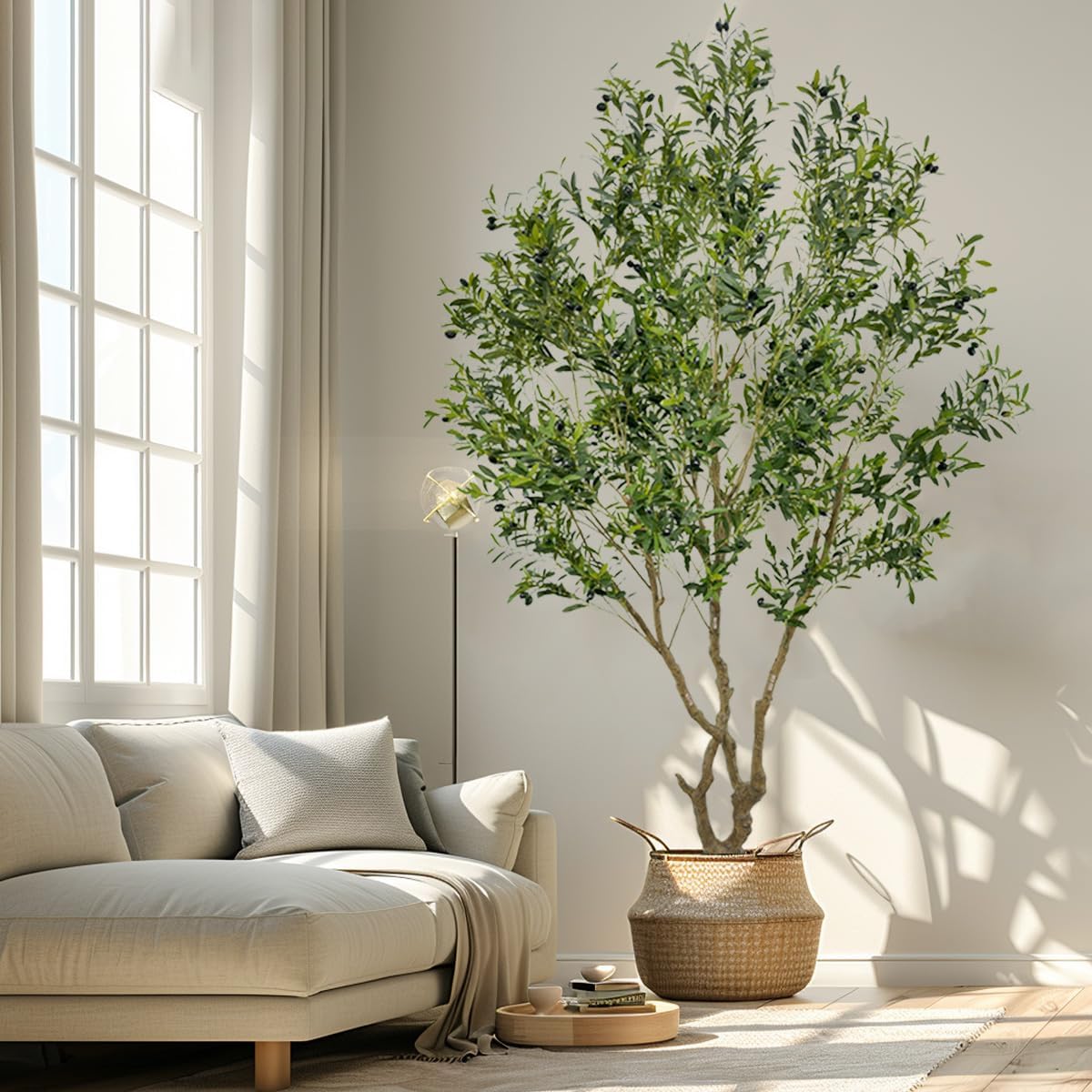 Artificial Olive Tree Fake Tree Interior Decoration Tree Artificial Tree Fauk Tree (9ft)