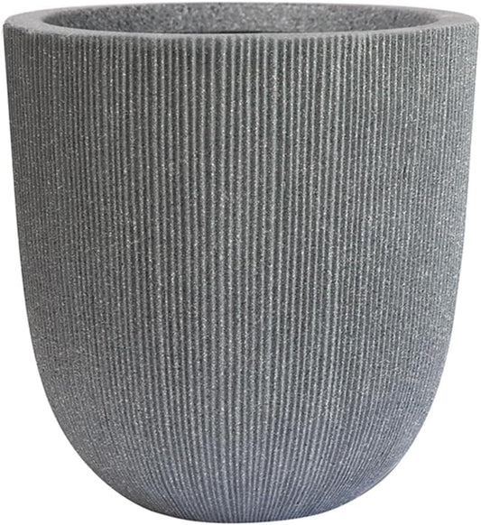 12.4" Tall Round Plastic Planter for Indoor Outdoor Plants, Large Indoor Outdoor Plant Pots with Drainage Hole and Plug, Flower Pots for Plants, Modern Decorative Planter Pots for Home Garden Patio