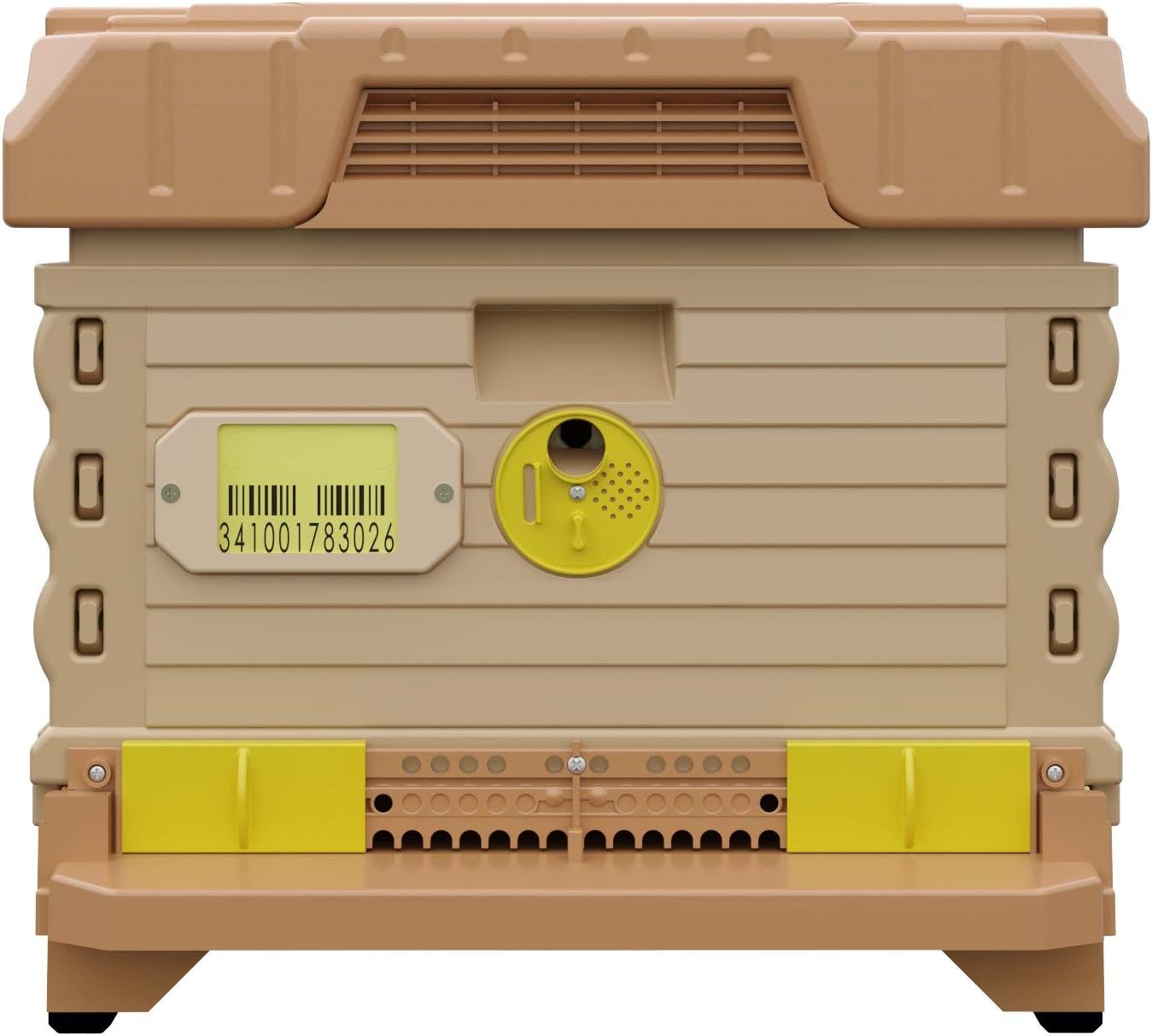 Ergo Insulated 10 Frame Bee Hive Set [NO Frames Included] (Single Hive, Tan Body Yellow Entrance)